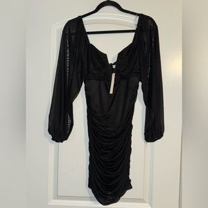 Blush Black Long Sleeve Dress